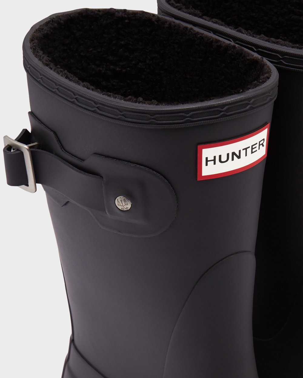 Womens Hunter Original Insulated - Short Rain Boots Black - 9763-LXQIP